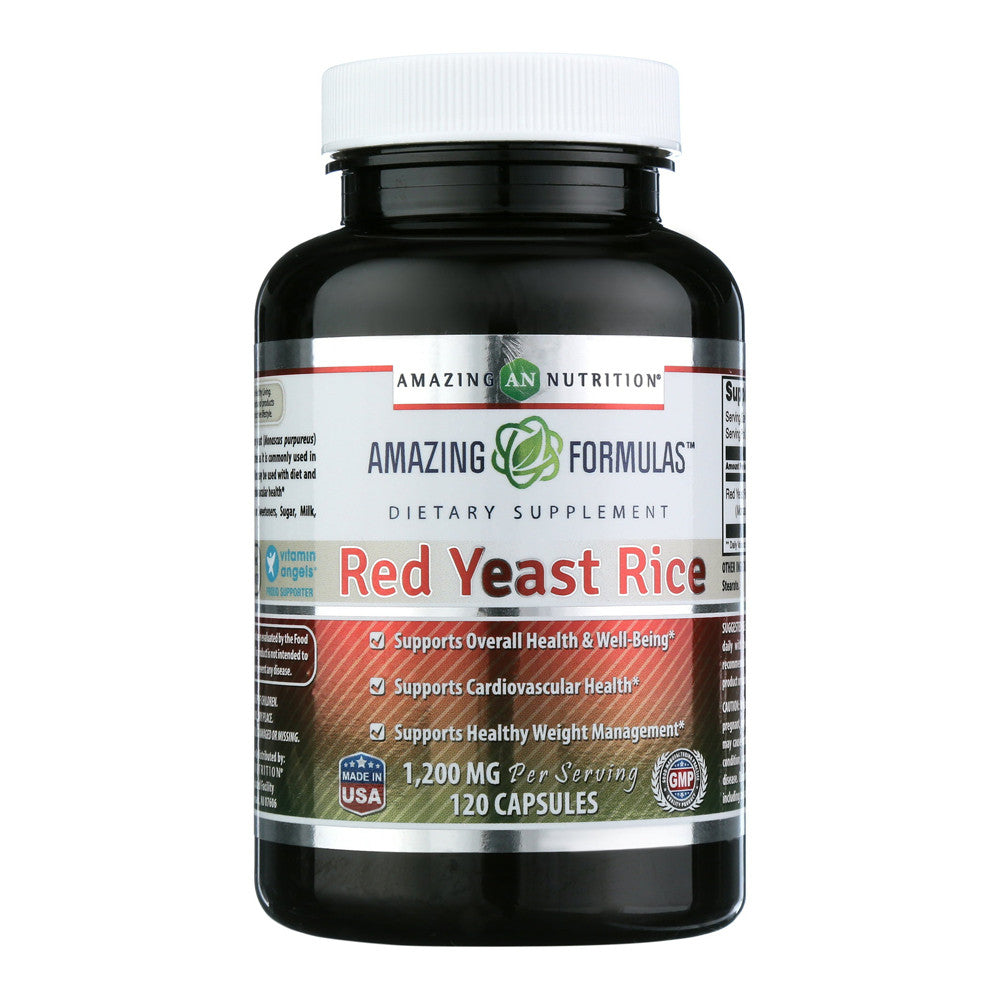 Amazing Nutrition Amazing Formulas Red Yeast Rice 1200Mg Per Serving Supplement, 120 Ea